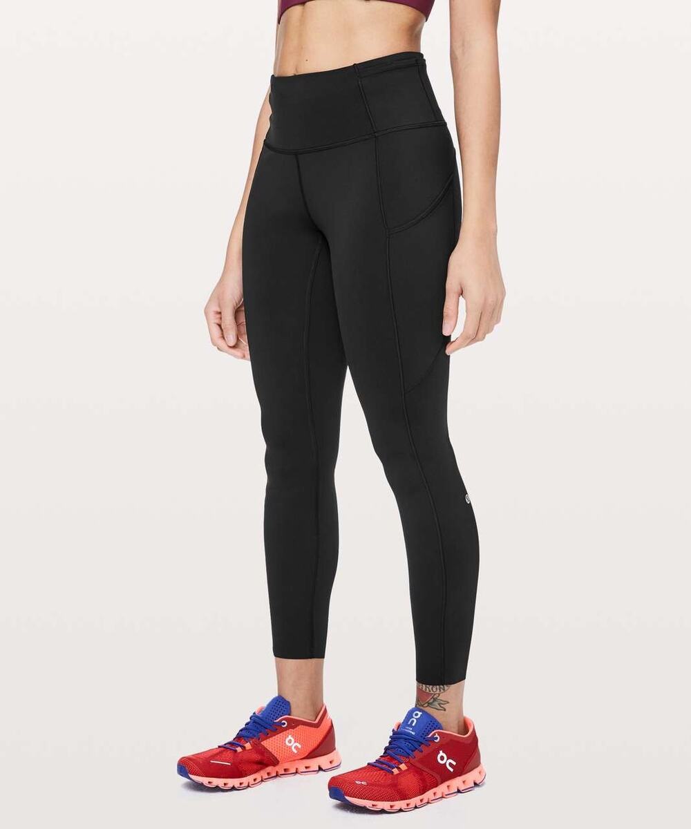 Lululemon Fast & Free 7/8 Tight II *Non-Reflective Nulux 25" Black - Size: 6